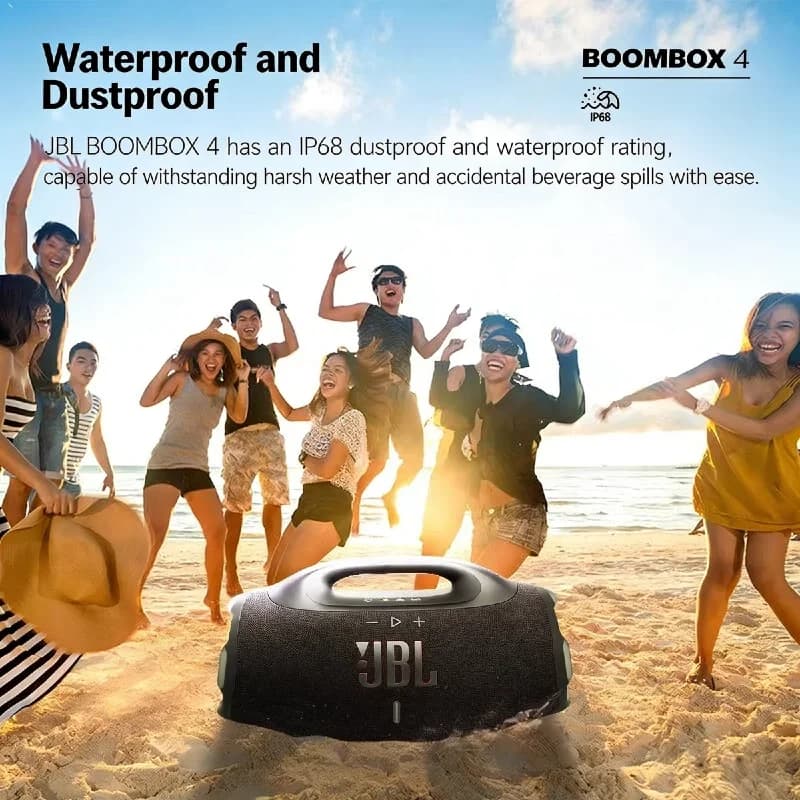 سماعة JBL Boombox 4 أصلية لاسلكية مقاومة للماء والغبار IP68 صوت معزز بالذكاء الاصطناعي بطارية 34 ساعة بلوتوث 5.4 Auracast خارجية رائجة - 2