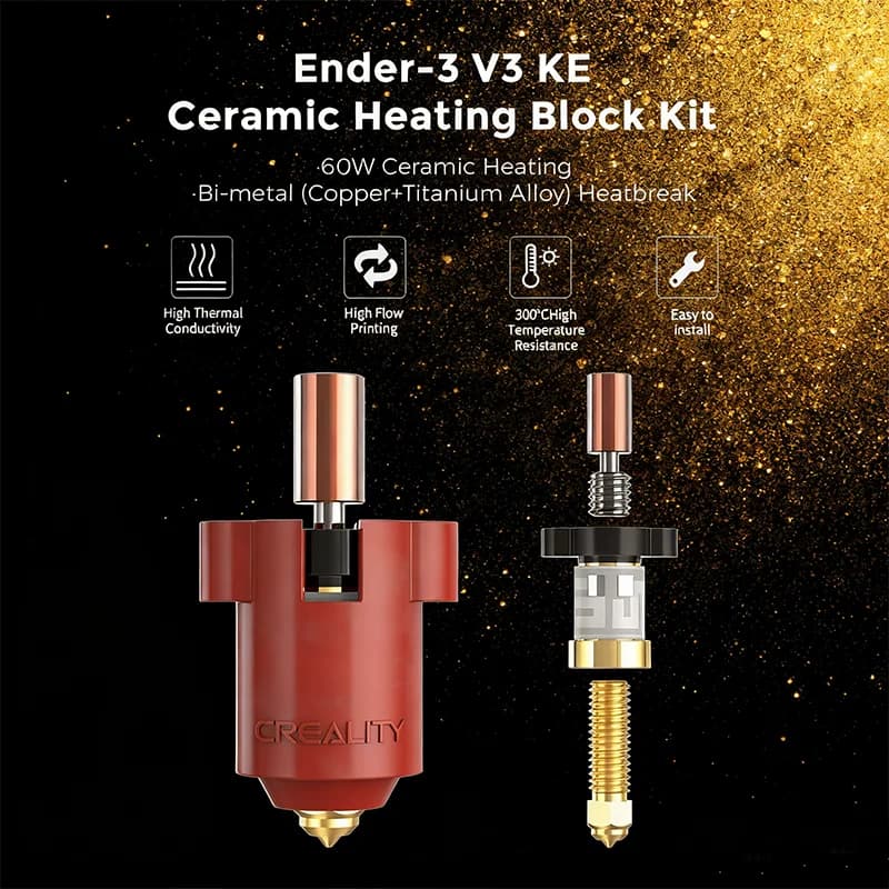 مجموعة رأس التسخين Creality Ender 3 V3 KE مع كتلة تسخين خزفية - 2