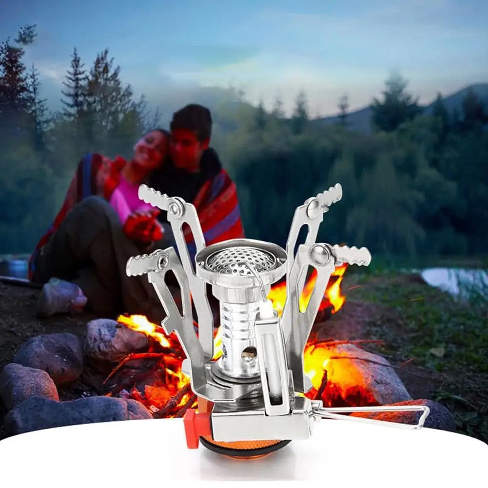 1PC Ultralight Portable Camping Stoves, Adjustable Valve Stove For Backpacking, Hiking, Mountaineering, Camping - 3