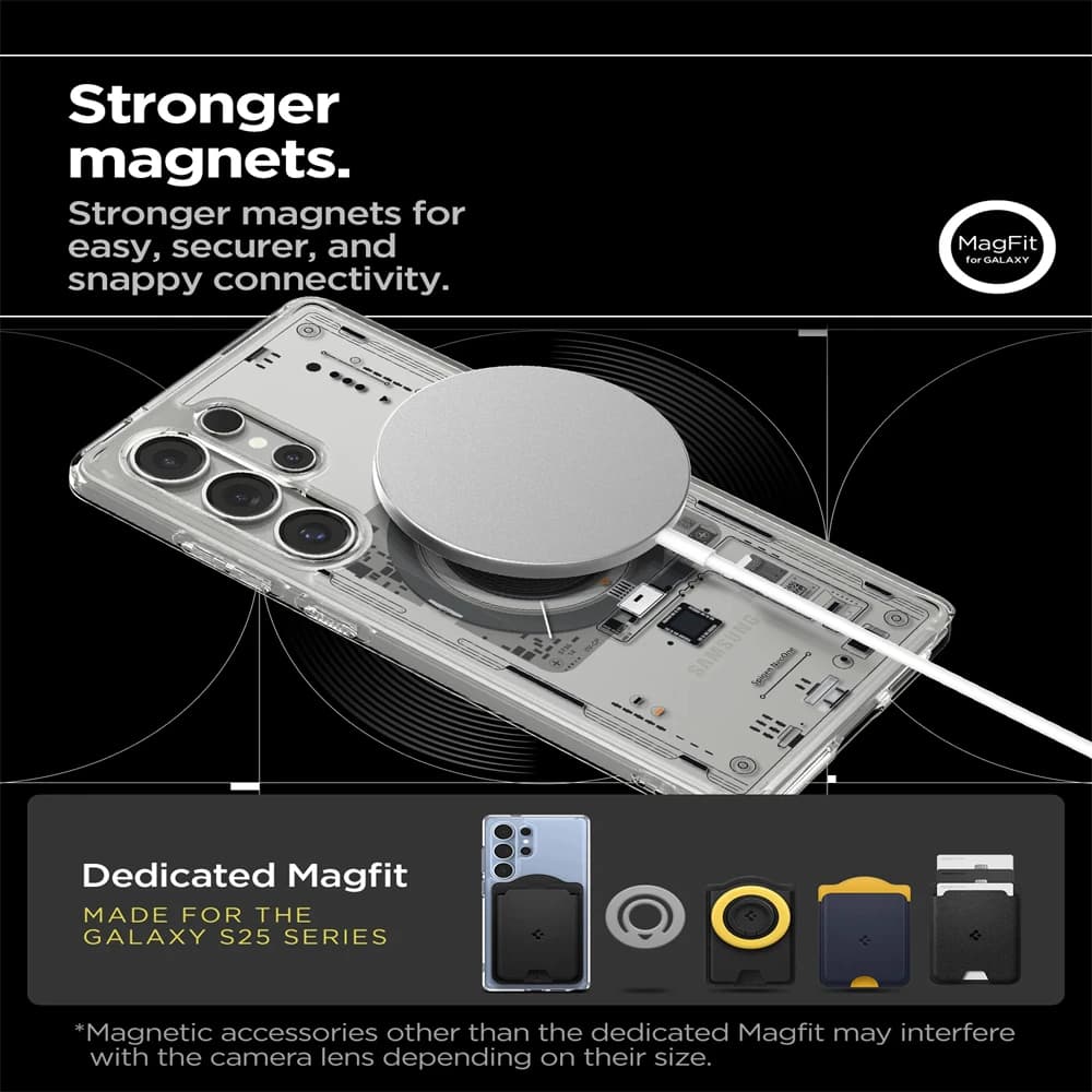 Spigen لهاتف Samsung Galaxy S25 Ultra S26 S24 S23 Ultra Plus غطاء ناعم مغناطيسي هجين Ultra لهاتف Magsafe غطاء ناعم شفاف - 4