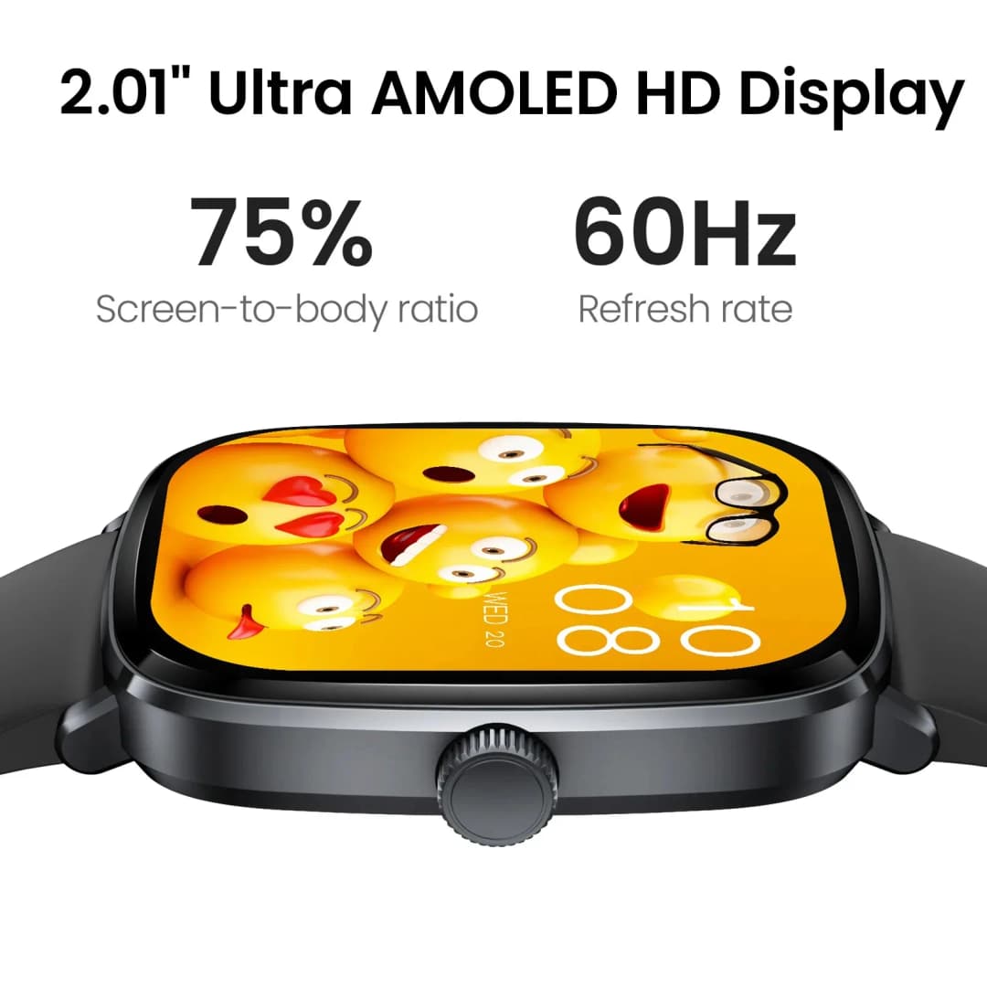 ساعة ذكية HAYLOU-RS5 بشاشة AMOLED HD مكالمات بلوتوث مراقبة الصحة الرياضية ساعة ذكية بحزام مزدوج 2.01 بوصة - 2