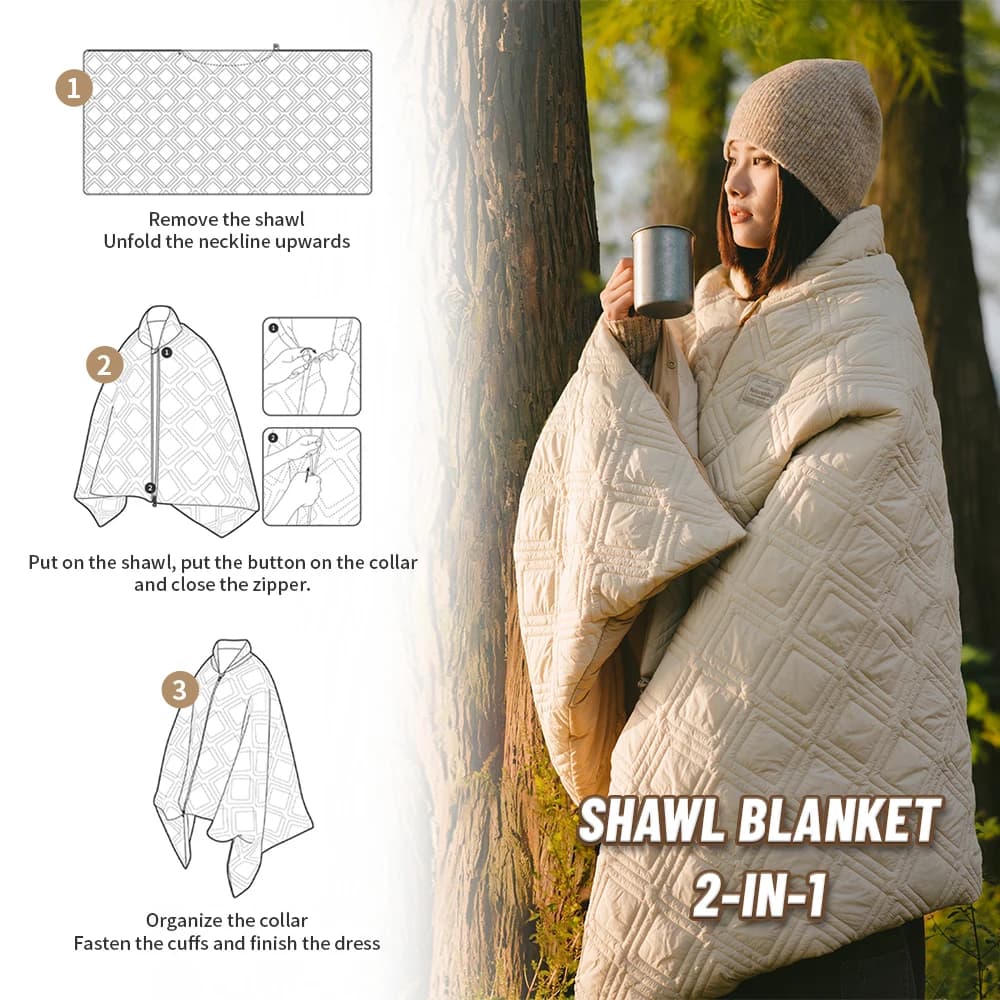 Naturehike Electric Heated Blanket Winter USB Heating Blanket Camping Warm Sleeping Bag Liner Outdoor Shawl Thermal Sleeping Bag - 3
