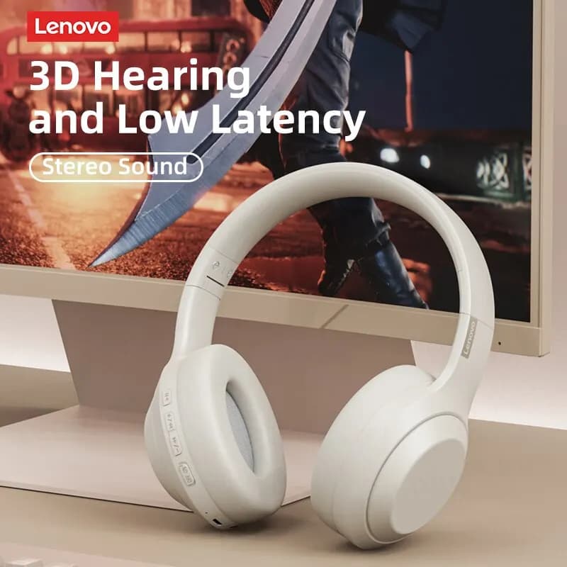 سماعات رأس ستيريو Lenovo Thinkplus TH10 TWS، سماعات بلوتوث لألعاب الفيديو مع ميكروفون، سماعات موسيقى ذات عمر طويل - 2