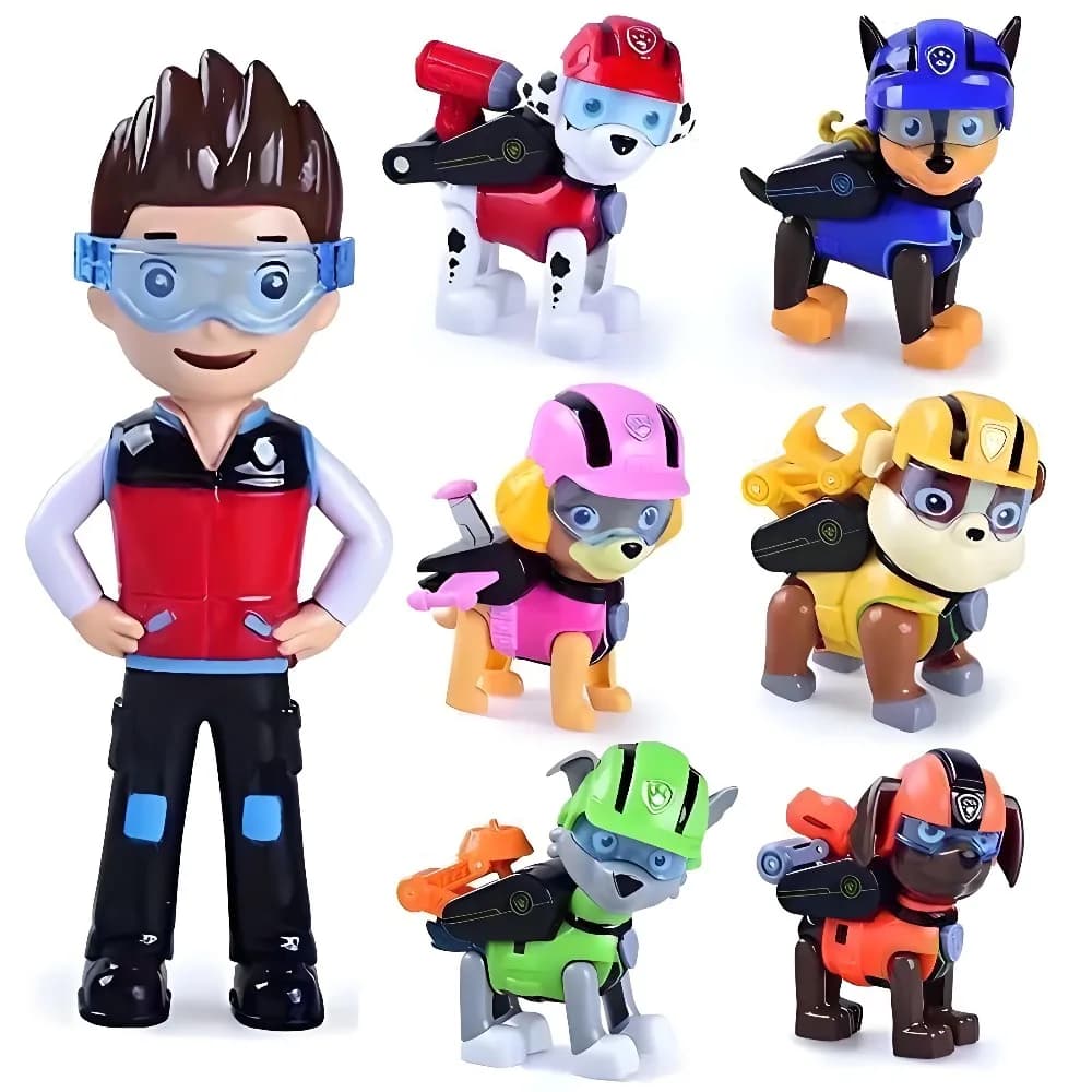 مجموعة سيارات Paw Patrol القابلة للسحب - شخصيات تشيس وسكاي ومارشال وروبل - هدية عيد ميلاد - 6