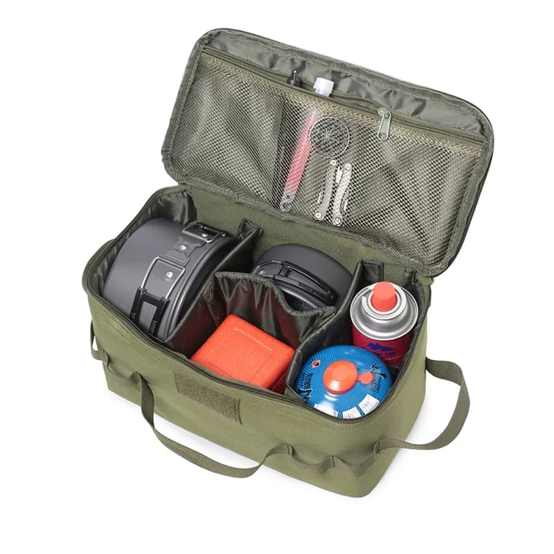 Outdoor Camping Gas Tank Storage Bag Large Capacity Ground Nail Tool Bag Gas Canister Picnic Cookware Utensils Kit Bag - 5