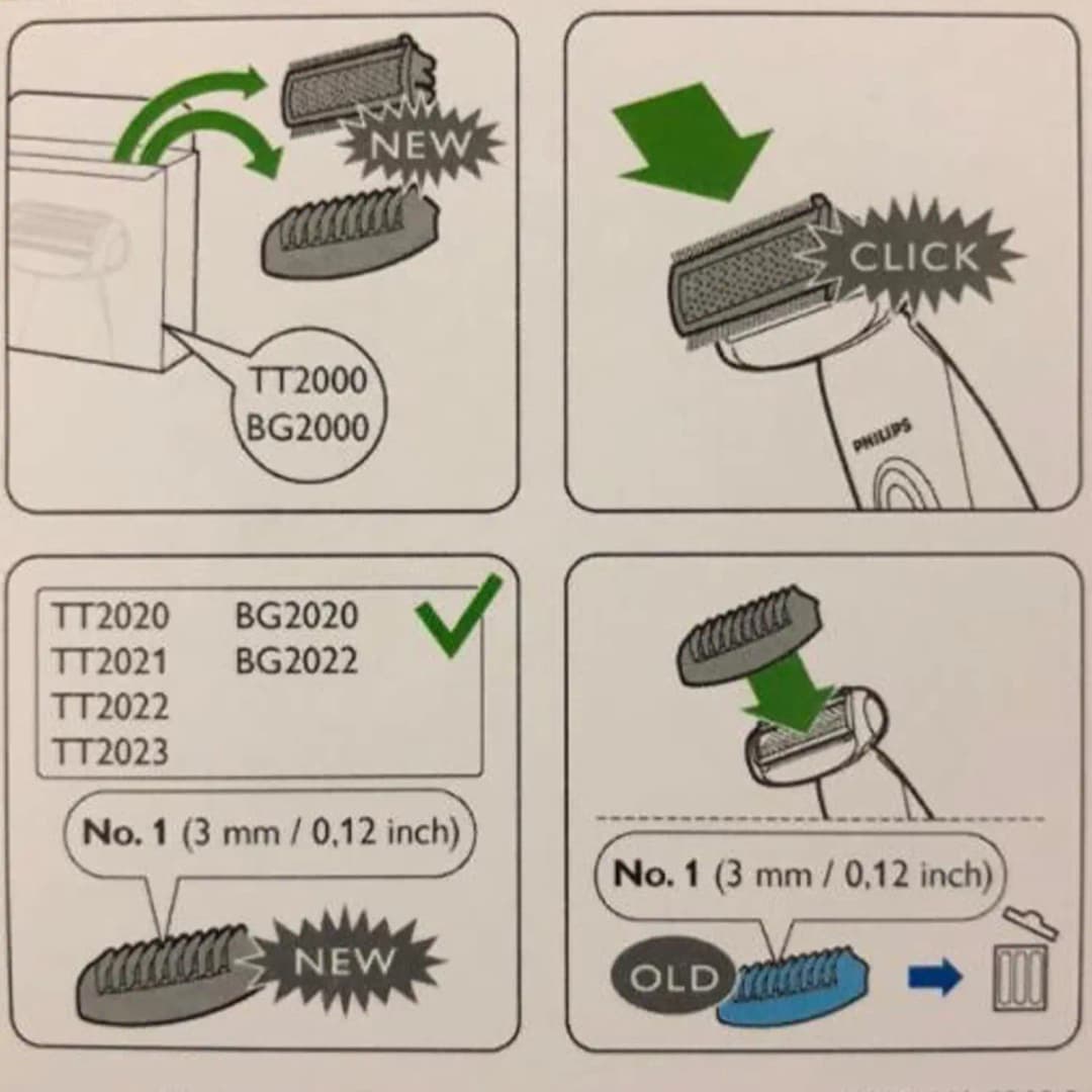 رأس استبدال لماكينة تشذيب الجسم LISI BG2000 مناسب لماكينات فيليبس نوريلكو Bodygroom BG7040 BG7030 BG5025 BG2020 BG2039 - 6