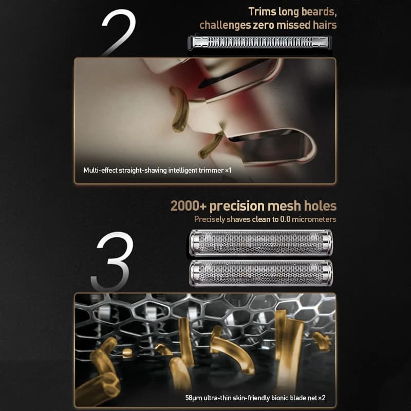 ماكينة حلاقة كهربائية Braun 9018Vs شفرة متبادلة قابلة لإعادة الشحن ماكينة حلاقة رجالية استخدام مزدوج مبلل وجاف رأس عائم - 4