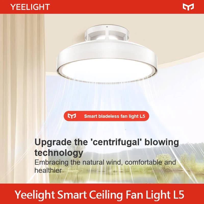 Yeelight smart leafless fan light children's room bedroom invisible ceiling main bedroom room electric fan ceiling fan light