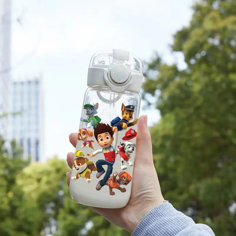 كوب ماء Paw Patrol 400 مل مارشال تشيس محمول للأطفال زجاجات شرب بلاستيكية كبيرة هدايا كوب ماء رياضي للطلاب - 3