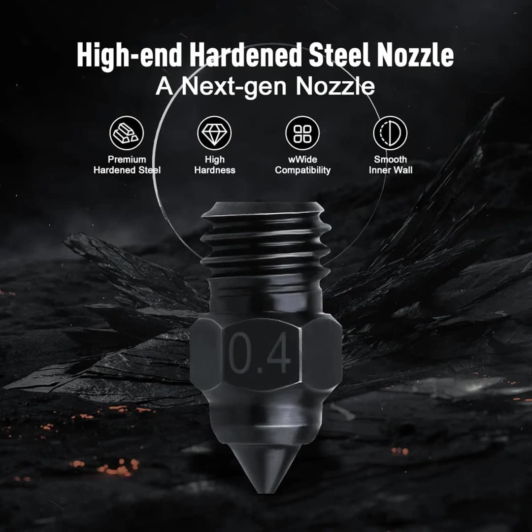 فوهات MK8 من الفولاذ المقسى من Creality، فوهات CR6 SE لطابعات Ender3 S1 Sprite/Ender3 V2/Pro/Neo - 2