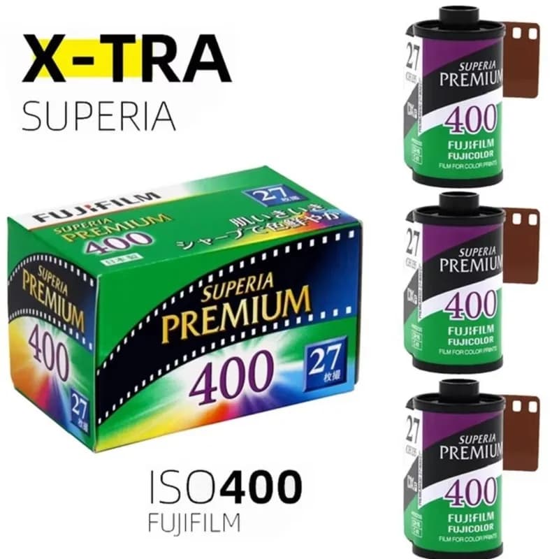 1/2/3 رول فوجيفيلم سوبريا بريميوم X-TRA 400 لون 35mm فيلم 36 تعريض لكاميرا فورمات 135 - تاريخ انتهاء الصلاحية: 2027