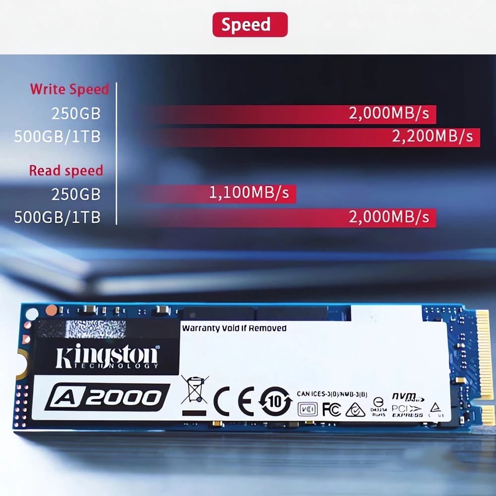 Kingston SSD NVMe PCIe M.2 2280 250GB 500GB 1TB Internal Solid State Drive Hard Disk For PC Notebook Desktop - 5