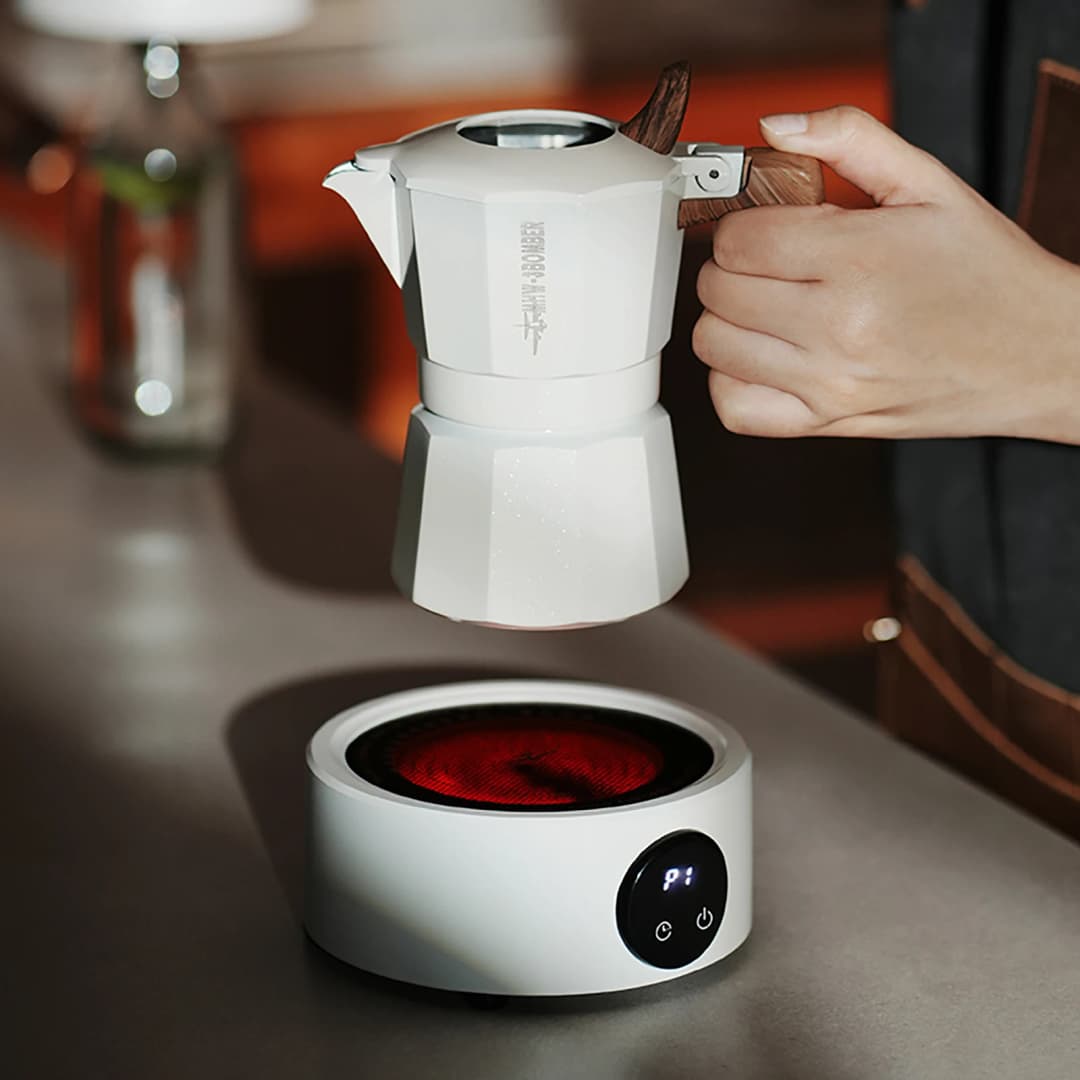 MHW-3BOMBER ميني موقد كهربائي للقهوة لـ Moka Pot 800 واط سيراميك كوكتوب فرن تسخين الحليب والماء أداة قهوة استخدام مطبخ المخيم - 4