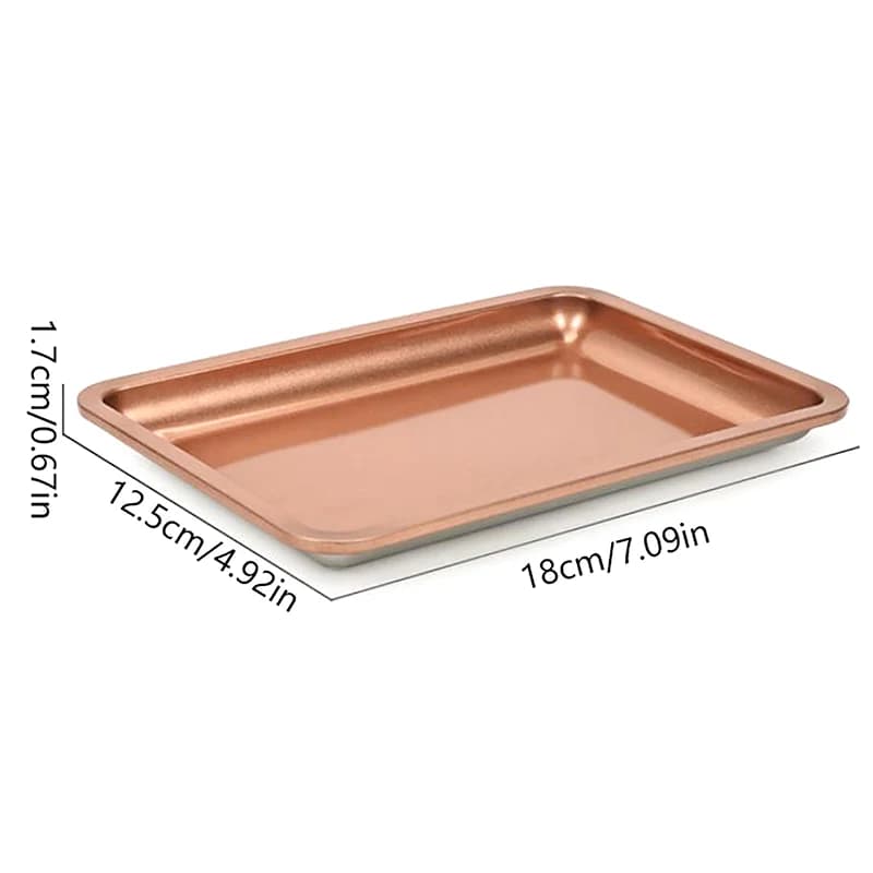 Stainless Steel Cosmetic Storage Tray Jewelry Tray Plate Doctor Surgical Tray Desktop Storage Tool Metal Fack Nail Art Tray - 6