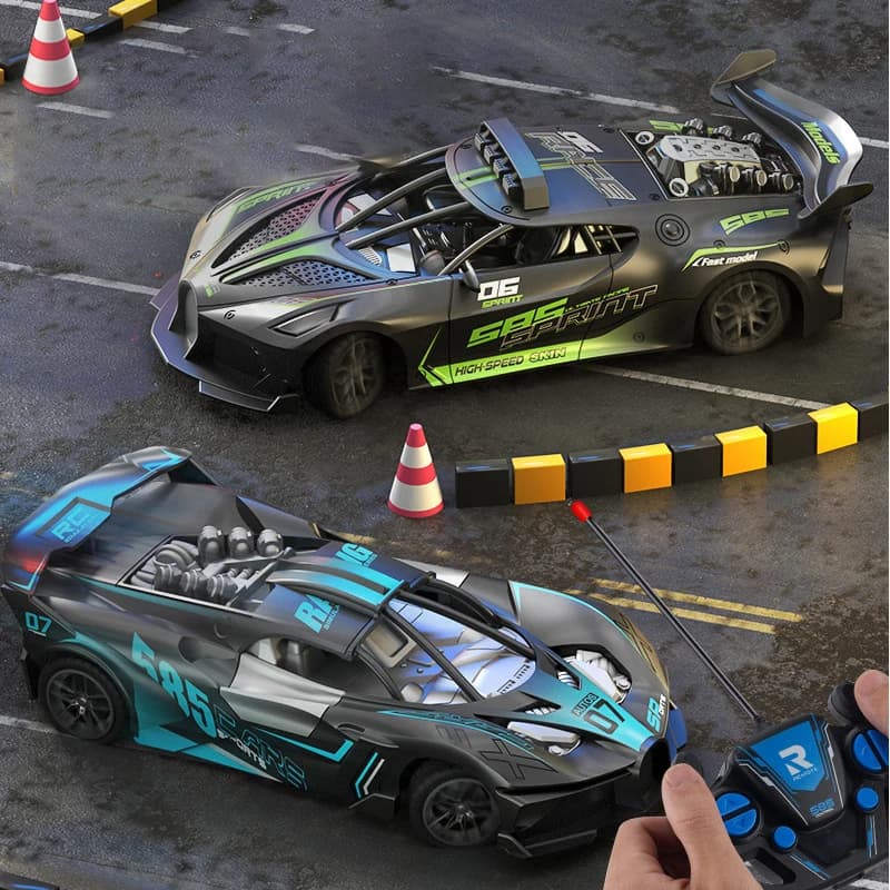 سيارة تحكم عن بعد Rc Car 4Ch عالية السرعة، سيارة سباق كهربائية، لعبة مركبة نموذجية، هدية عيد ميلاد للأولاد والأطفال - 2