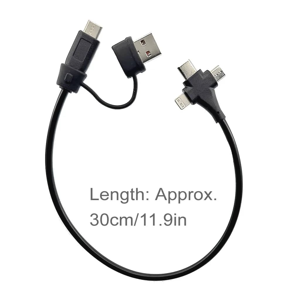 66W 3 4 6 in 1 USB C Multi Fast Charging Cable 30cm Short OTG Sync Data Cord USB A/C to Type C/Micro For Portable Power Bank - 6
