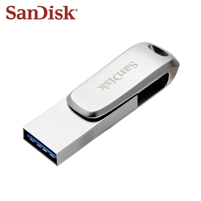 SanDisk Ultra Dual Drive Luxe USB 3.2 Type-C فلاش درايف معدن U Disk 32 جيجابايت 64 جيجابايت 128 جيجابايت 256 جيجابايت 512 جيجابايت 1 تيرابايت ذاكرة عالية السرعة - 4