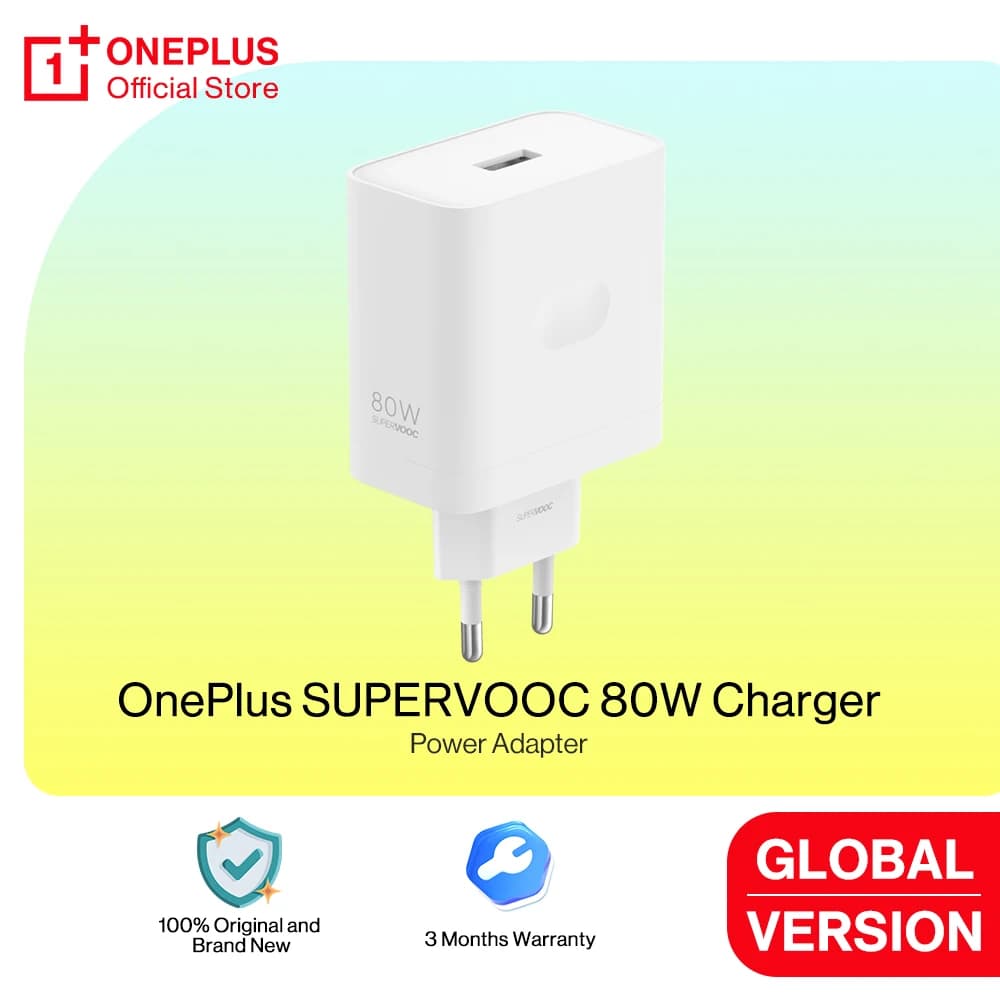 شاحن OnePlus SUPERVOOC 80W أصلي محول طاقة Type-A لـ OnePlus Nord 15R 5 CE5 13R Pad 3 2
