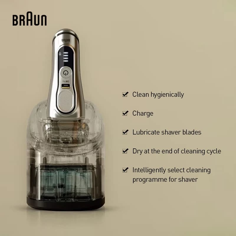 Braun ShaverCare Cleaning Stations Smart Clean Center For Braun Shaver 4 Models to Choose（Without Shaver）） - 5