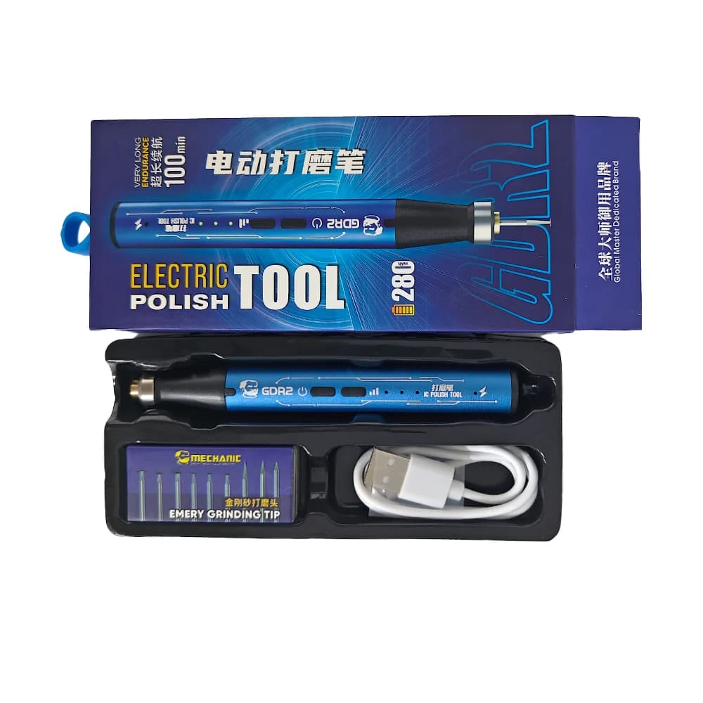 قلم تلميع كهربائي MECHANIC GDR2 9 قطع رؤوس طحن ماسية لطحن رقائق IC قطع PCB أدوات إصلاح الهاتف - 6