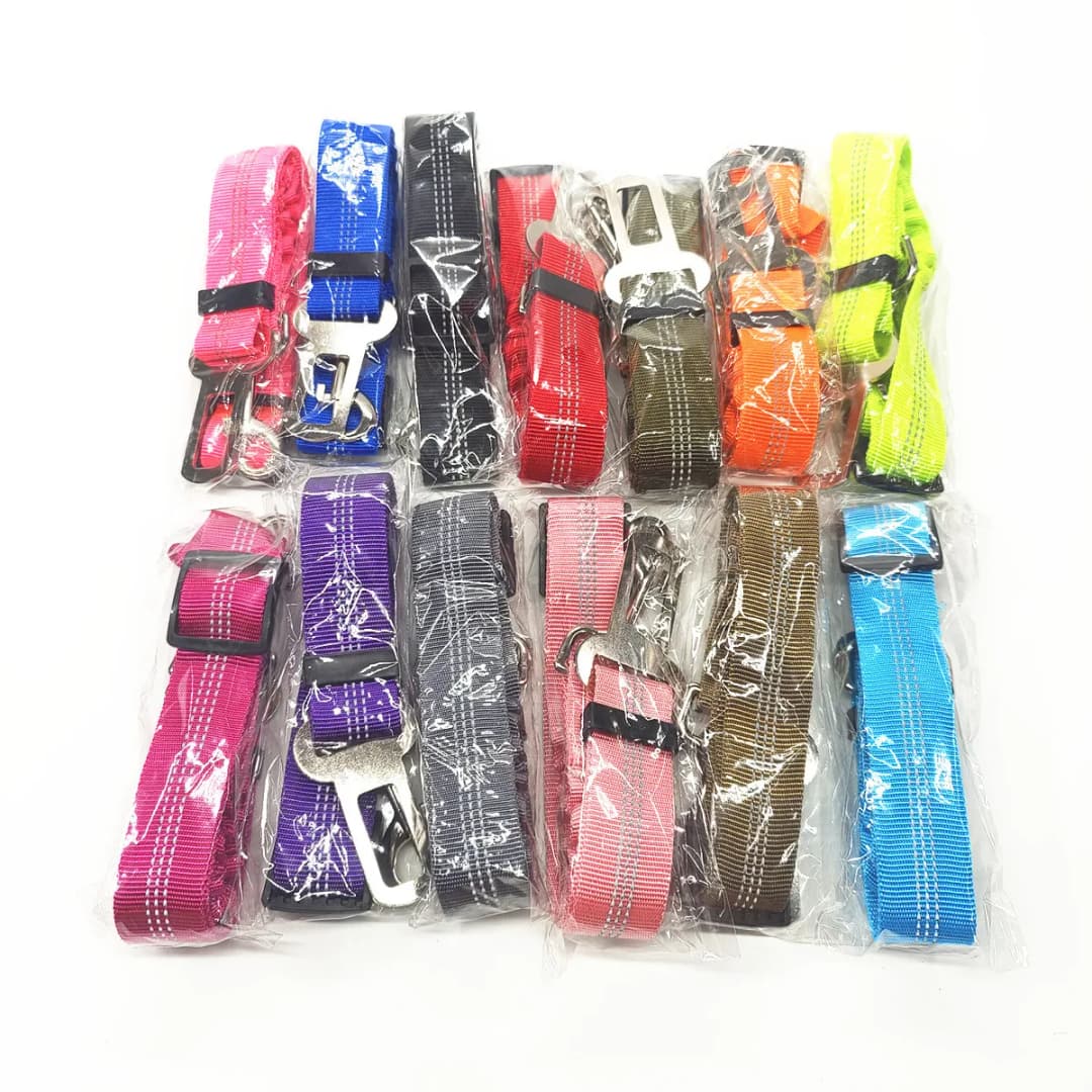 Adjustable Dog Car Seat Belt Harness for Dogs Nylon Reflective Cushioning Elasticity Car Travel Dog Accessories for Dogs - 6