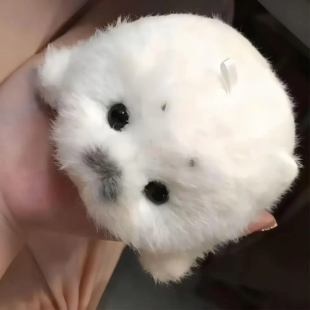 Cute Little Seal Plush Keychain Soft Fluffy Stuffed Animal Pendant Stress Relief Fidget Toy Portable Kawaii Gift for Kid & Adult - 6