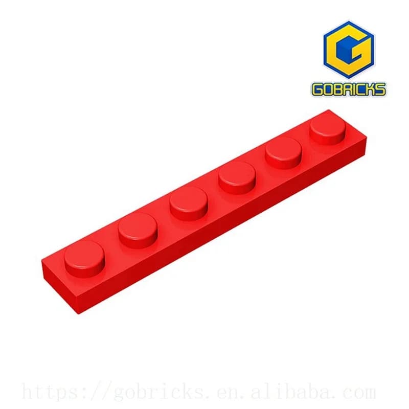 جوبيكس GDS-505 لوحة 1 x 6 متوافقة مع ليغو 3666 قطع مكعبات البناء DIY لوحة جسيمات للأطفال
