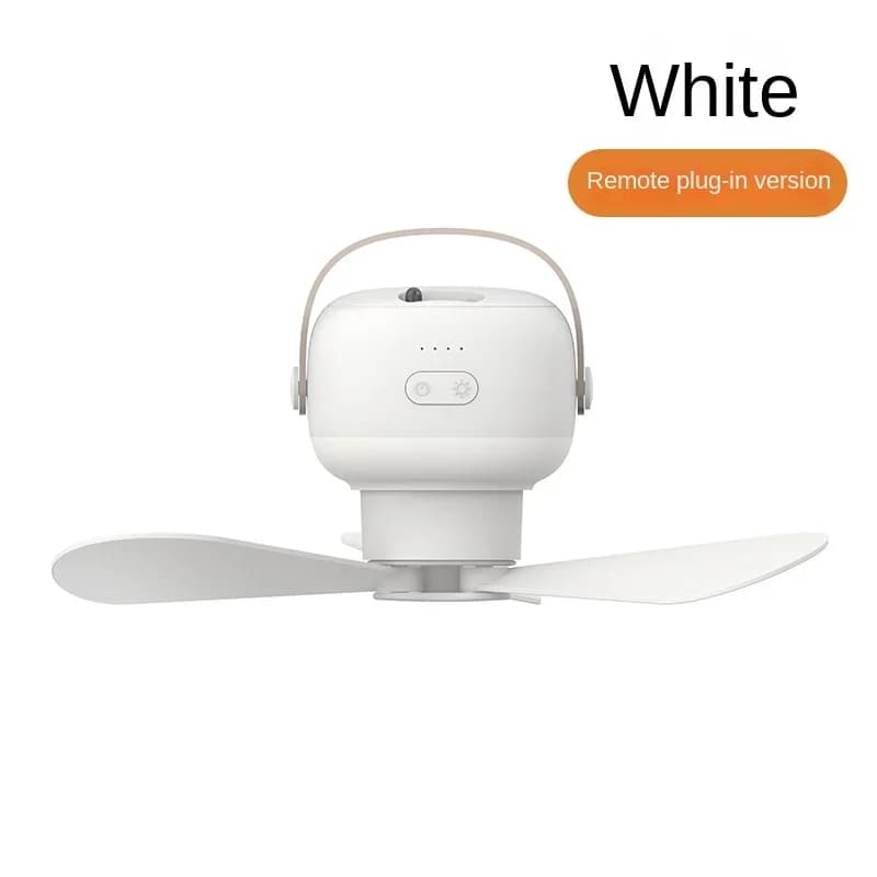 مروحة سقف صغيرة محمولة مع إضاءة LED تعمل بالـ USB مع جهاز تحكم عن بعد وحامل وإضاءة ليلية - هدايا السنة الجديدة - 6