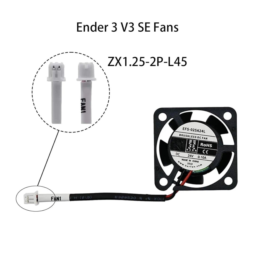 Creality Official Ender 3 V3 SE Fans, 4010 Blower Fan DC 24V 2510 Axial Cooling Fan for Ender3 V3 SE/Ender3 V3 KE 3D Printer par - 2