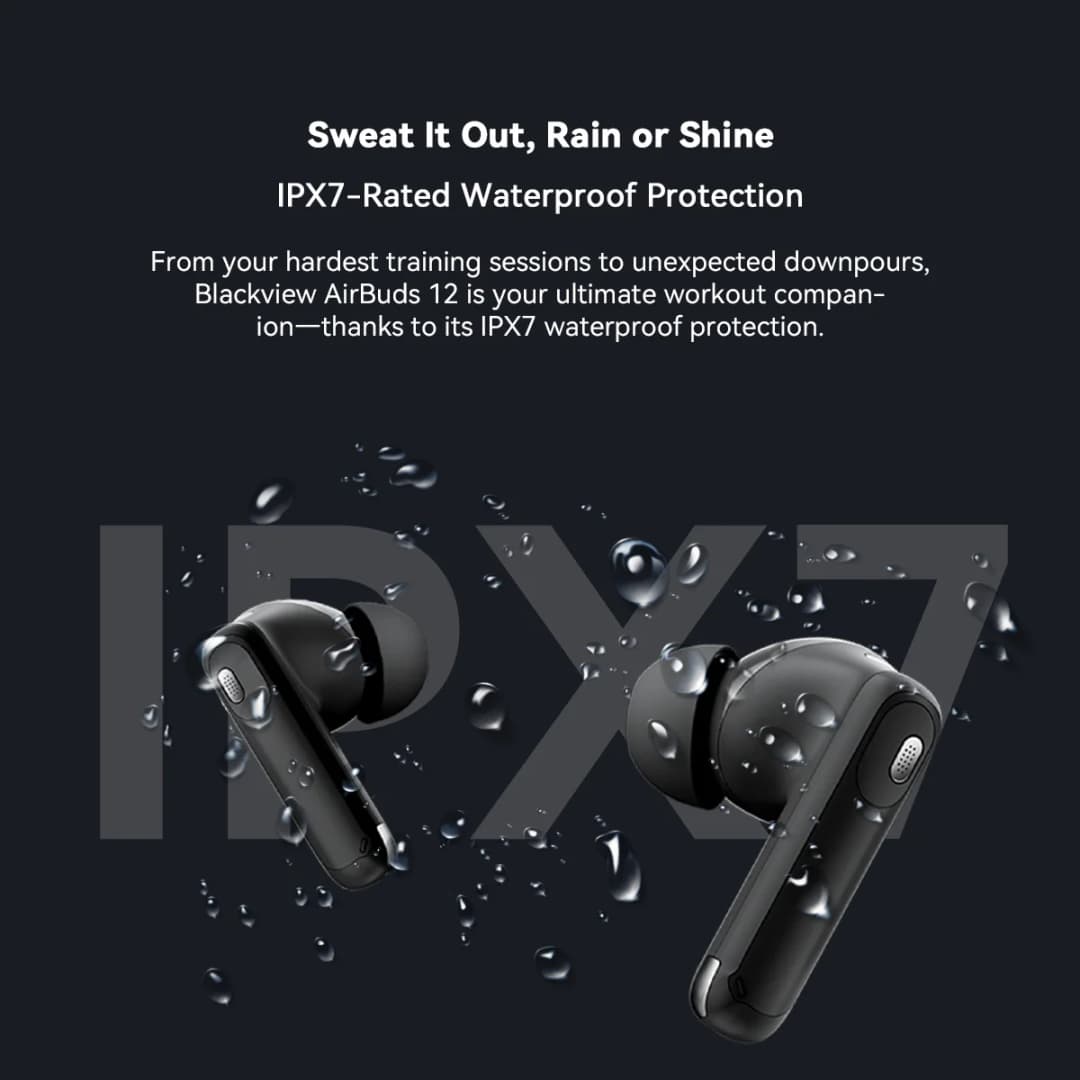 Blackview Airbuds 12 Headset In-Ear Wireless Touch Screen Headphones Sports Air Conduction Bass ENC Earphones 400mAh IPX7 - 6