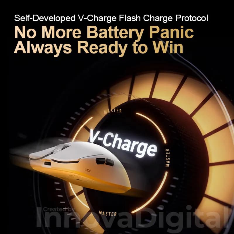 ماوس ألعاب لاسلكي VGN Dragonfly F2 Pro Max Ultra F2 Master PAW3395 PAW3950 8K خفيف للغاية ثلاثي الوضع بلوتوث - 3