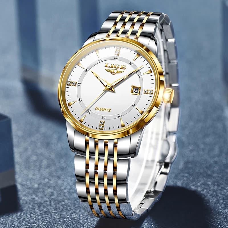 LIGE New Waterproof Watches Women Fashion Women's Bracelet Watch Top Brand Luxury Date Quartz Watch for Women Relogio Feminino - 4