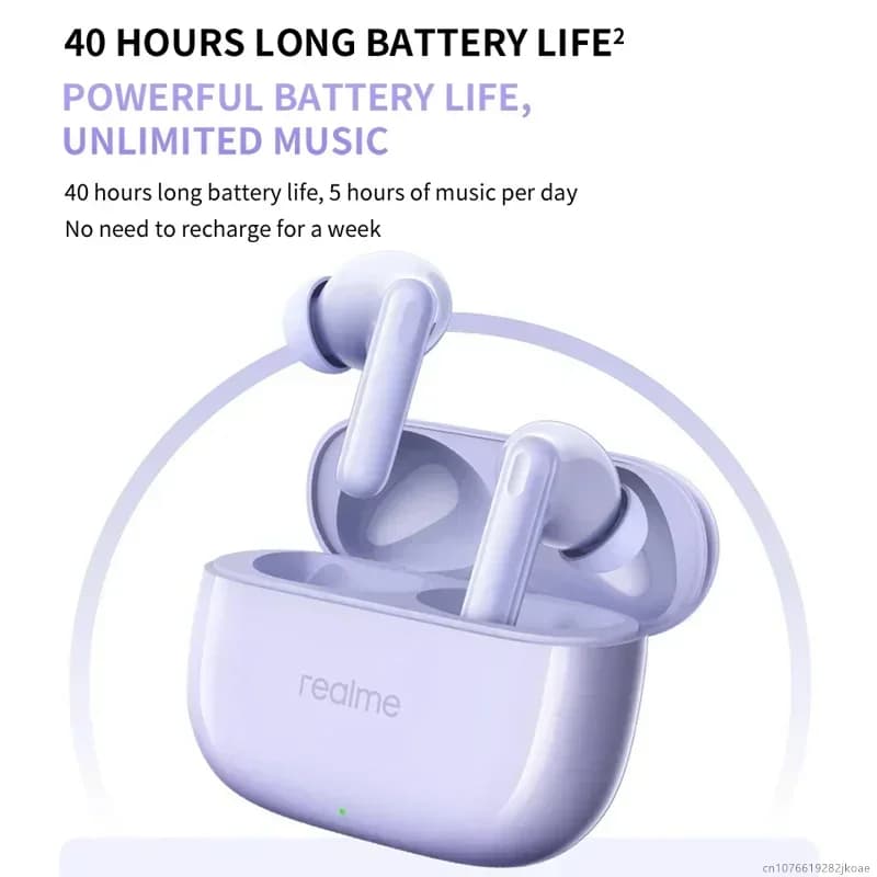سماعات realme Buds T310 عزل ضوضاء نشط 46dB سماعات بلوتوث 5.4 لاسلكية هاي فاي سماعة ألعاب وموسيقى عمر بطارية طويل - 2