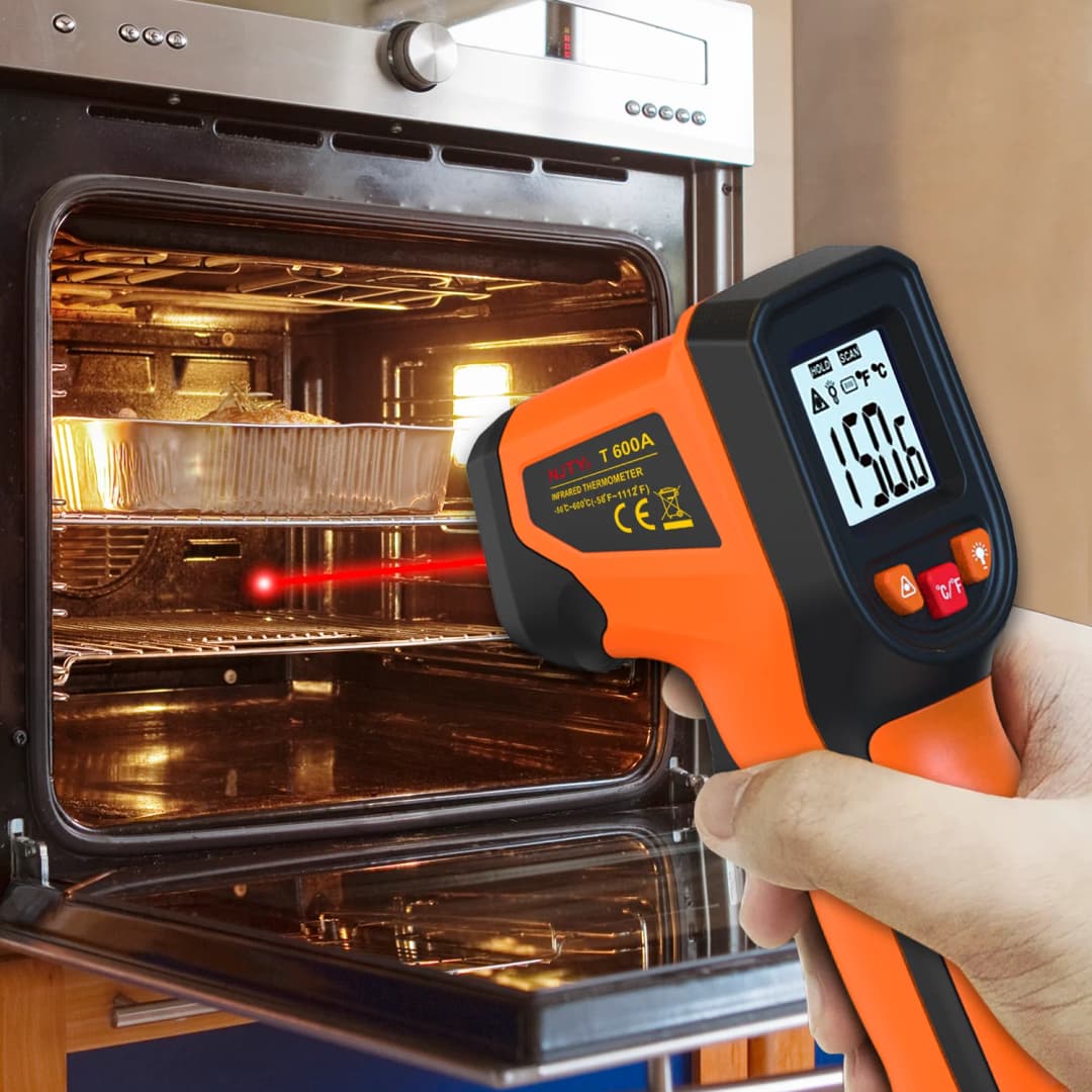 NJTY T600 T600A Digital Infrared Thermometer Gun -58°F to 1112°F (-50℃ to 600℃) Professional Industrial Laser Temperature Gun - 4