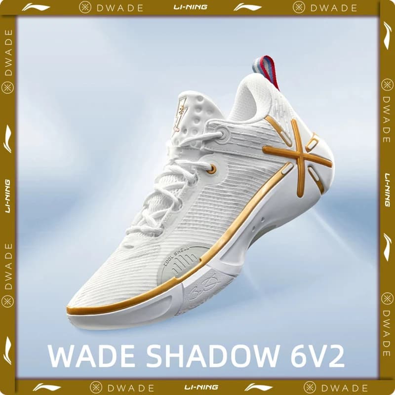أحذية كرة السلة لي نينغ للرجال WADE SHADOW 6V2 في الملعب أحذية رياضية قابلة للارتداء BOOM Cushion أحذية رياضية داعمة مستقرة ABPV021