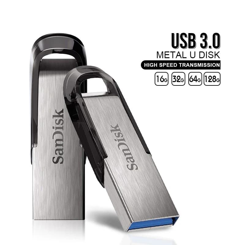 محرك أقراص فلاش USB معدني Sandisk الأصلي CZ73 سعة 128 جيجابايت 64 جيجابايت محرك أقراص محمول 32 جيجابايت 16 جيجابايت ذاكرة فلاش عصرية قلم محرك أقراص USB