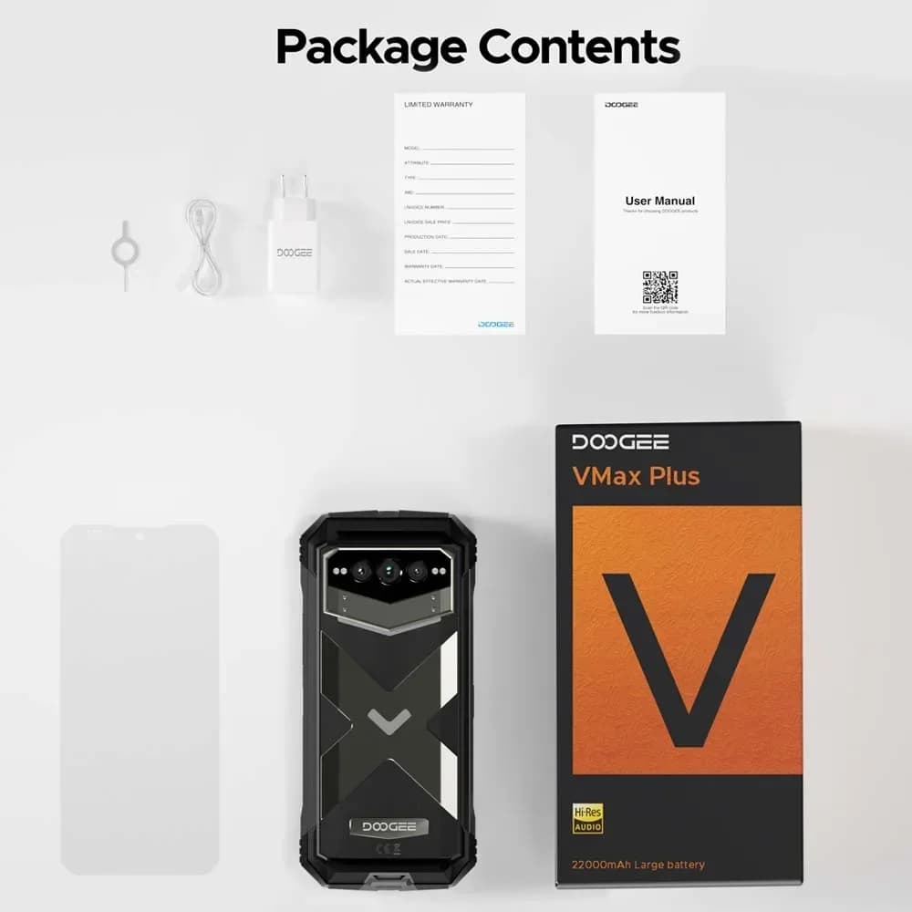 الإصدار العالمي DOOGEE V Max Plus هاتف متين 6.58 بوصة 120 هرتز 36 جيجابايت (16+20) 512 جيجابايت كاميرا 200 ميجابكسل ذكاء اصطناعي بطارية 22000 مللي أمبير تأثير إضاءة أندرويد 14 - 6