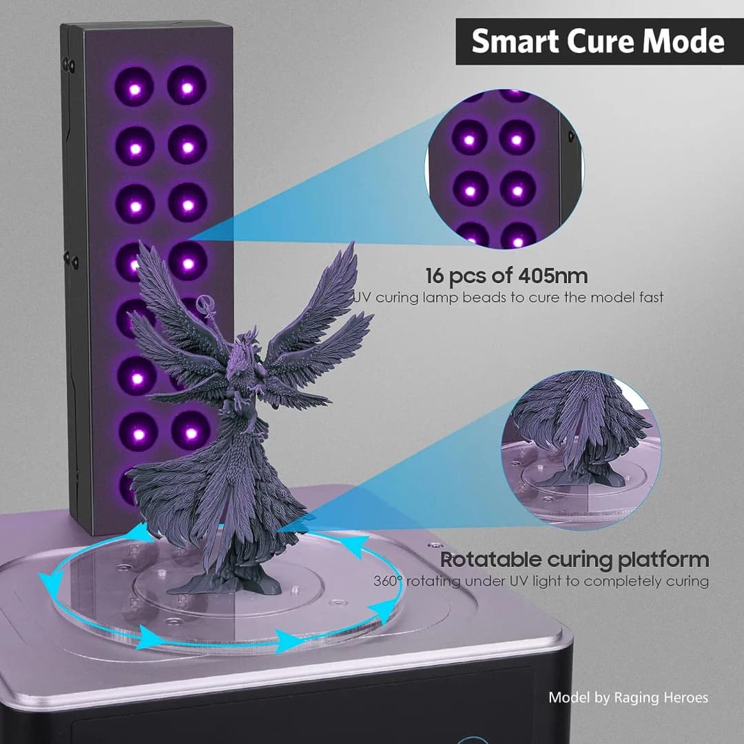 محطة غسل وعلاج ELEGOO Mercury Plus 2.0 V2 لطابعات 3D Mars Photon S Photon Mono LCD SLA DLP - 2
