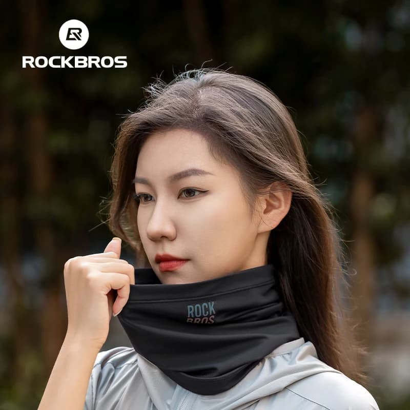 ROCKBROS قناع وجه دافئ للدراجات في الشتاء من الصوف للتنزه والتخييم والتزلج، وشاح رقبة، واقي من الرياح، قناع دراجة هوائية - 5