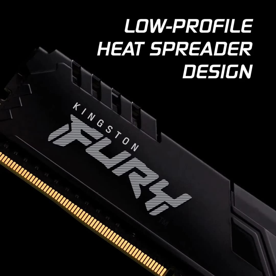 ذاكرة رام Kingston Fury Beast DDR4 بسعة 8 جيجابايت و16 جيجابايت و32 جيجابايت بسرعة 3600 و3200 ميجاهرتز و288 دبوس XMP2.0 مع مبرد للوحة الأم AMD أو INTEL - 6