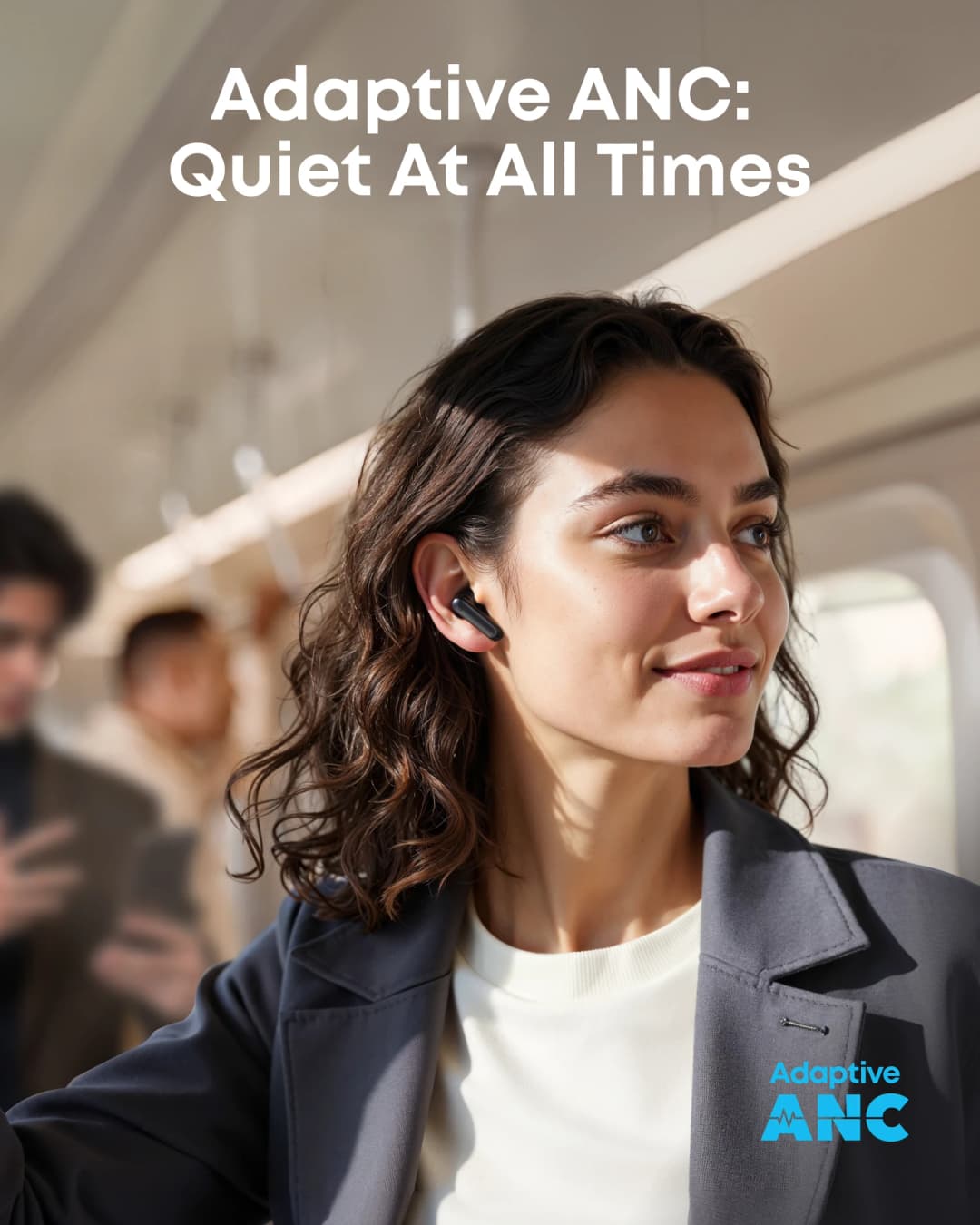 سماعات Soundcore P41i من Anker، سماعات إلغاء الضوضاء التكيفي مع شاحن هاتف محمول وموصل Lightning مدمج - 4