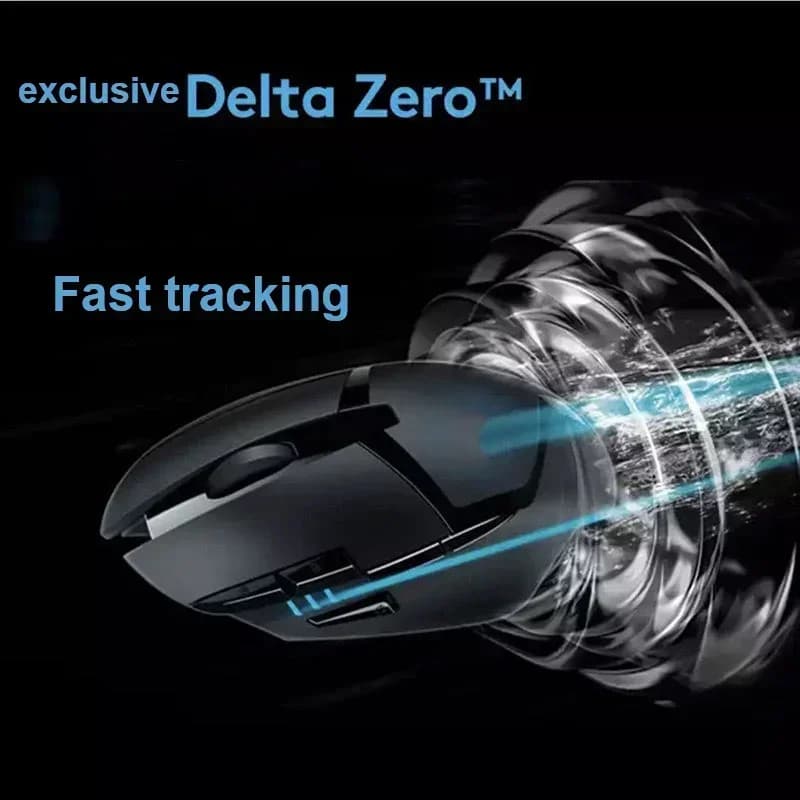 فأرة Logitech G402 Hyperion Fury سلكية للألعاب، بدقة 4000 DPI، خفيفة الوزن، مع 8 أزرار قابلة للبرمجة، بصرية، مناسبة للرياضات الإلكترونية - 4