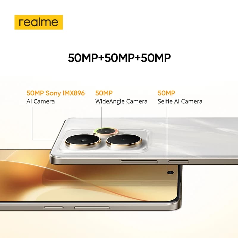 [العرض الأول عالميًا] هاتف realme 15 Pro 5G بمعالج Snapdragon 7 Gen 4 وبطارية 7000 مللي أمبير وشحن 80 واط وثلاث كاميرات 50 ميجابكسل وشاشة 6.8 بوصة بمعدل تحديث 144 هرتز - 6