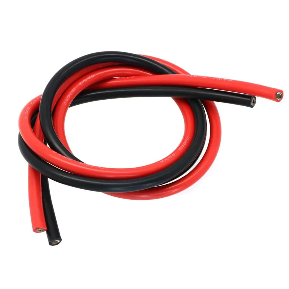 2 meter Silicon Wire 8 10 12 14 16 18 20 22AWG Heatproof Soft Silicone Silica Gel Wire Cable (1meter Red+1meter Black) ) - 6