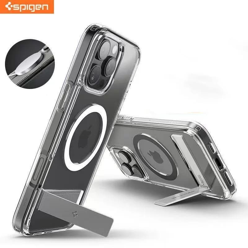 Spigen Ultra Hybrid S MagFit Designed For iPhone Air 16 15 14 13 12 17 Pro Max  Stand Phone Case For MagSafe Phone Holder Cover