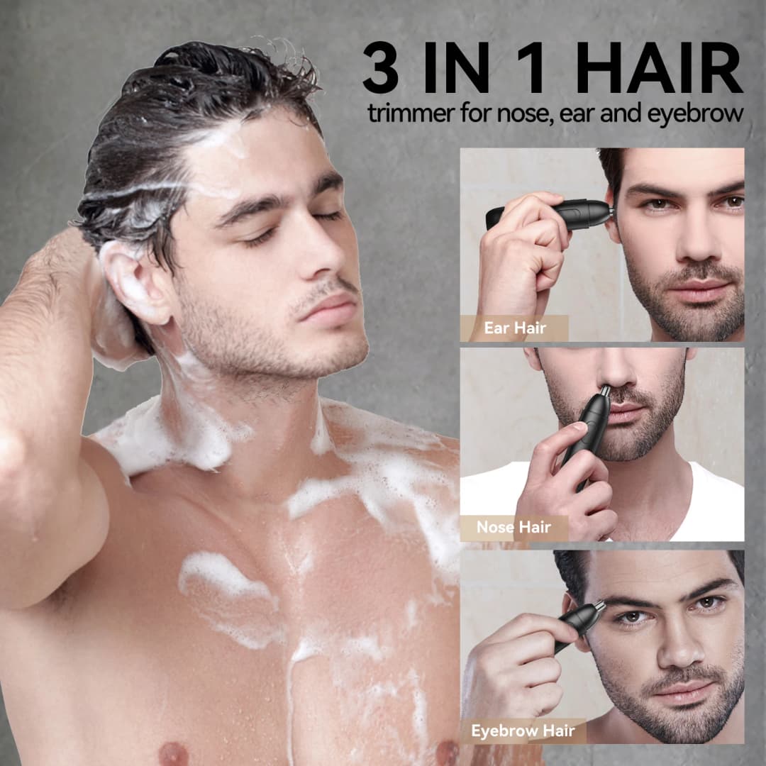 MAXGROOM Nose Hair Trimmer for Men Rechargeable 360 Rotating Dual-Blade Electric Shaver Eyebrows Nose Hair Trimmer Painless Safe - 2