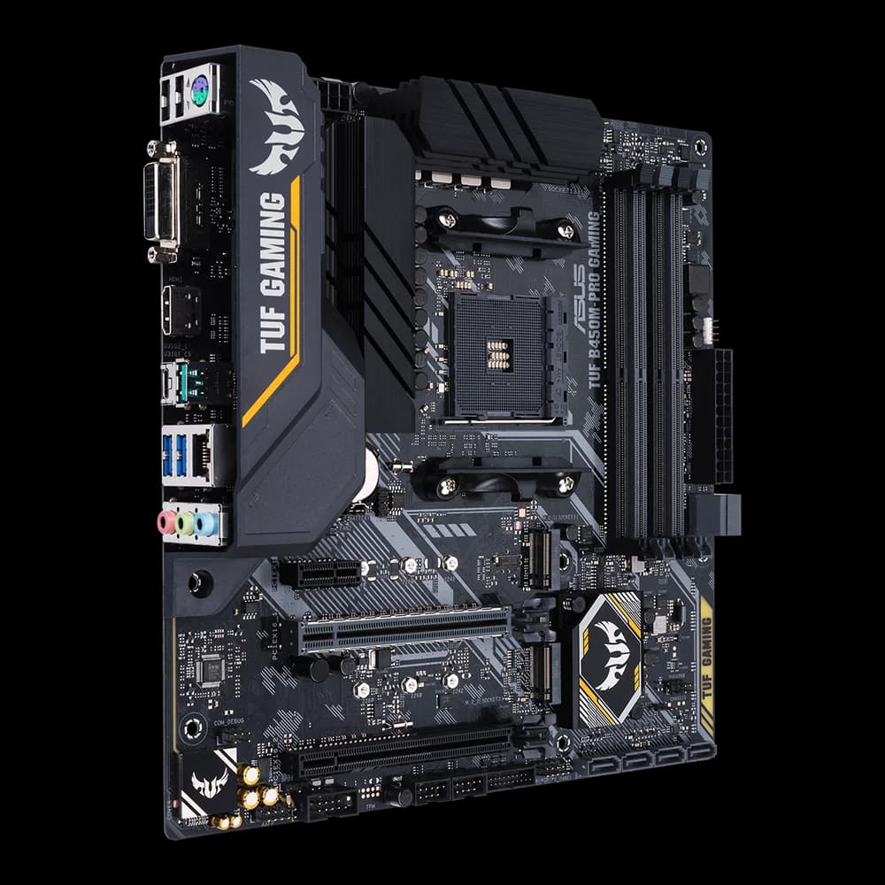 لوحة أم ASUS B450M TUF B450M-PRO GAMING AM4 تدعم معالجات Ryzen 5 5600G و5700 و5300G و3900 و1500، ذاكرة DDR4 64GB، M.2 ATX - 4