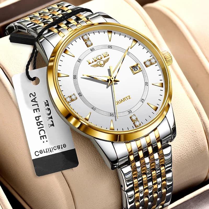 LIGE New Waterproof Watches Women Fashion Women's Bracelet Watch Top Brand Luxury Date Quartz Watch for Women Relogio Feminino - 6