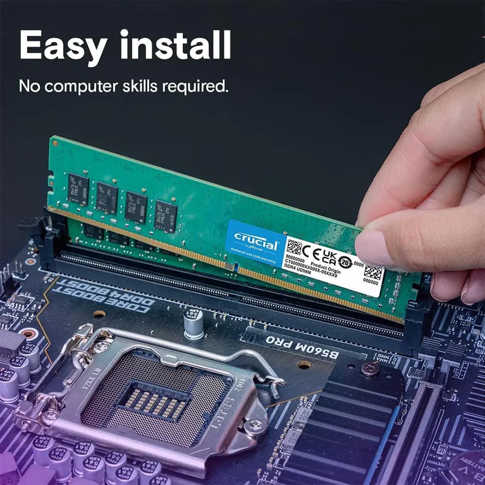 ذاكرة سطح المكتب Crucial DDR4 8GB 3200MHz 2400 2133 2666MHz DIMM 288Pin لألعاب الكمبيوتر - 5