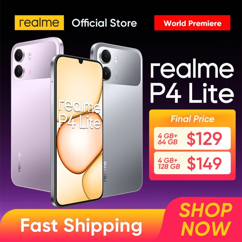 إطلاق جديد: هاتف realme P4 Lite سيتم إطلاقه في 1 يونيو! شاشة 6.8 بوصة بمعدل تحديث 120Hz، بطارية 7000mAh